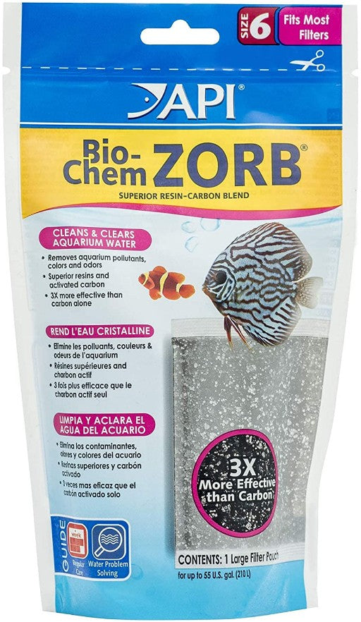 API Bio-Chem Zorb Filter Media Cleans and Clears Aquarium Water Size 6 Aquariums For Beginners