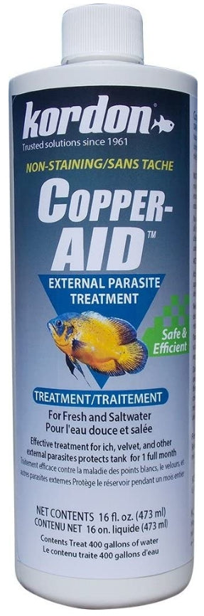 Kordon Copper Aid External Parasite Treatment Non-Staining Aquariums For Beginners