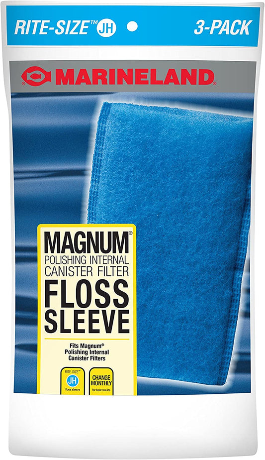Marineland Magnum Polishing Internal Filter Floss Sleeve Rite-Size JH Aquariums For Beginners