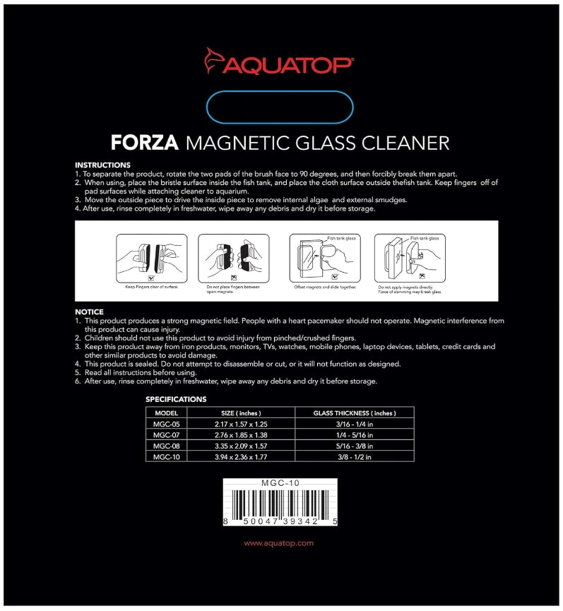 Aquatop Forza Floating Magnetic Glass Cleaner