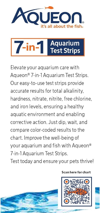 Aqueon 7-in-1 Aquarium Test Strips