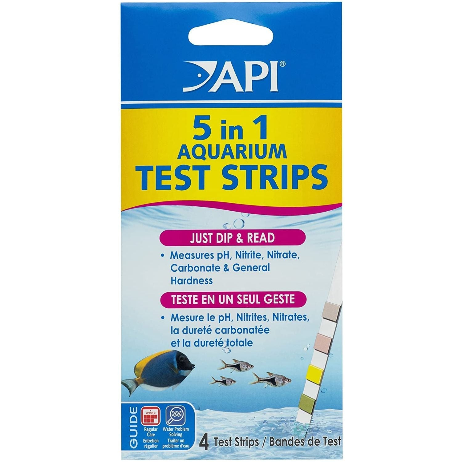 API 5 in 1 Aquarium Test Strips for Freshwater and Saltwater Aquariums Aquariums For Beginners