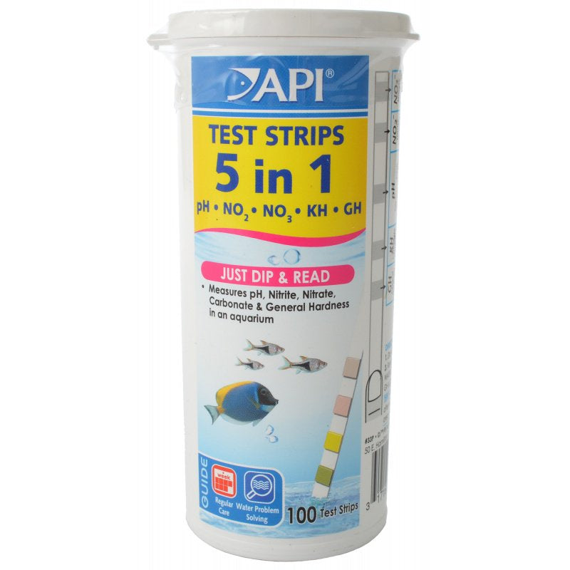 API 5 in 1 Aquarium Test Strips for Freshwater and Saltwater Aquariums Aquariums For Beginners