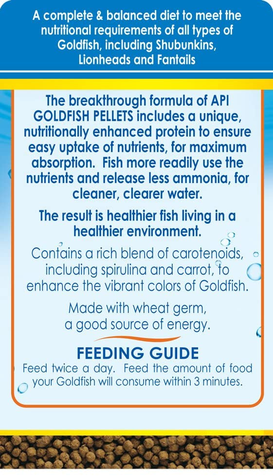 API Goldfish Food Sinking Pellets Aquariums For Beginners