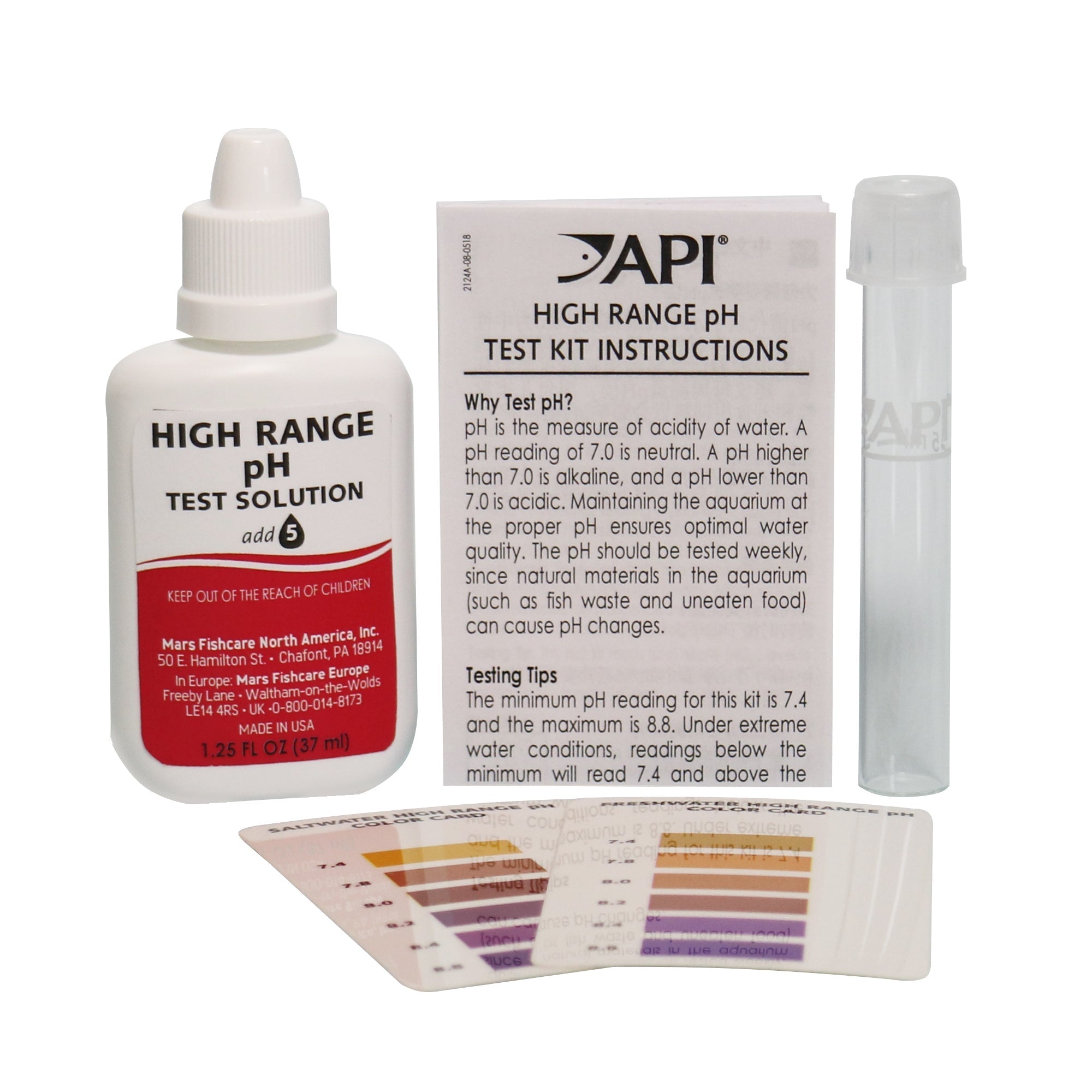 API High Range pH Test Kit for Goldfish, Marine and African Cichlids Aquariums For Beginners