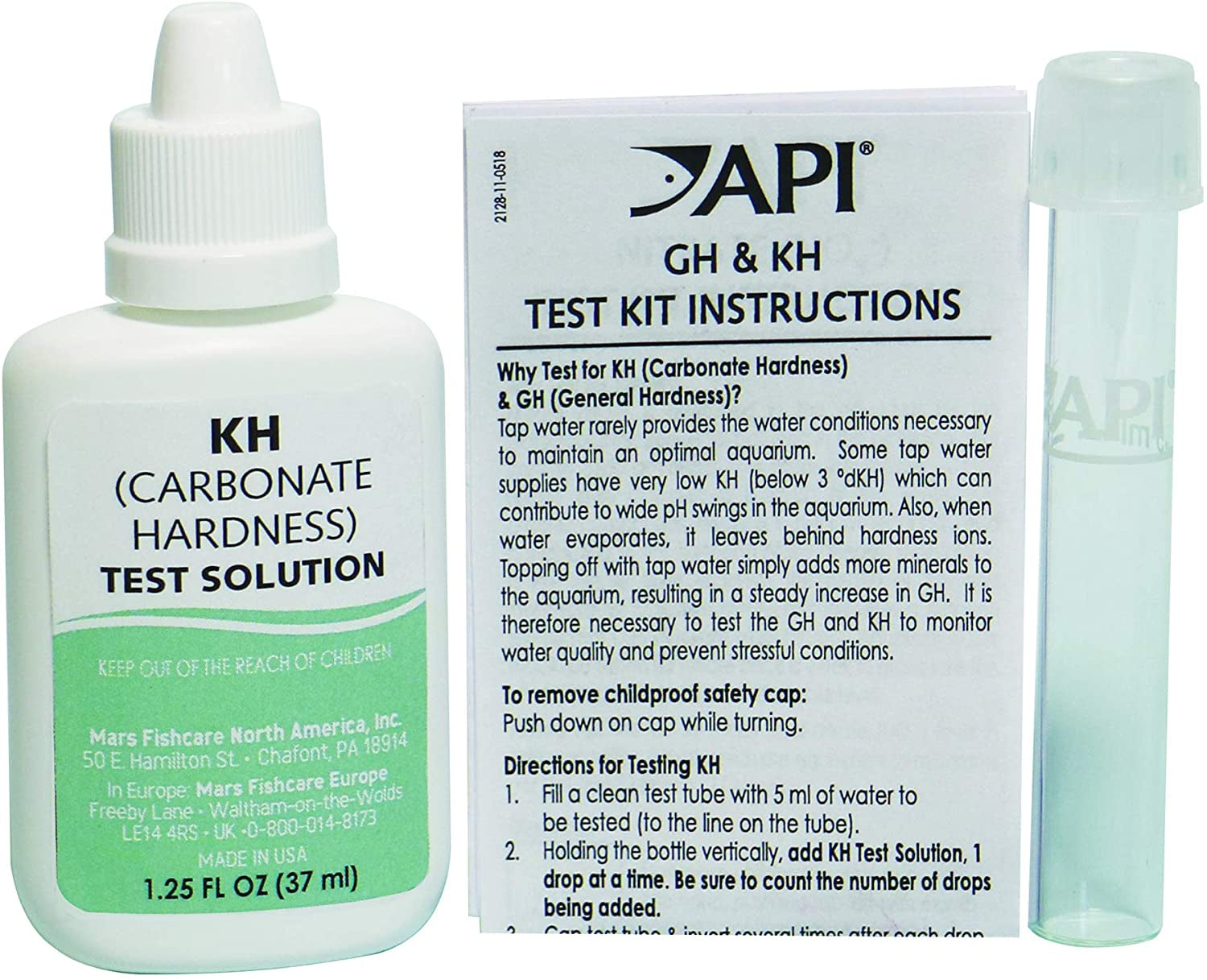 API KH Carbonate Hardness Test Kit for Fresh and Saltwater Aquariums Aquariums For Beginners