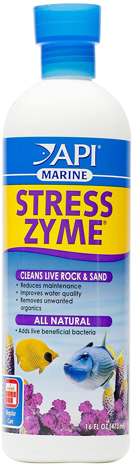 API Marine Stress Zyme Cleans Live Rock and Sand Adding Beneficial Bacteria Aquariums For Beginners