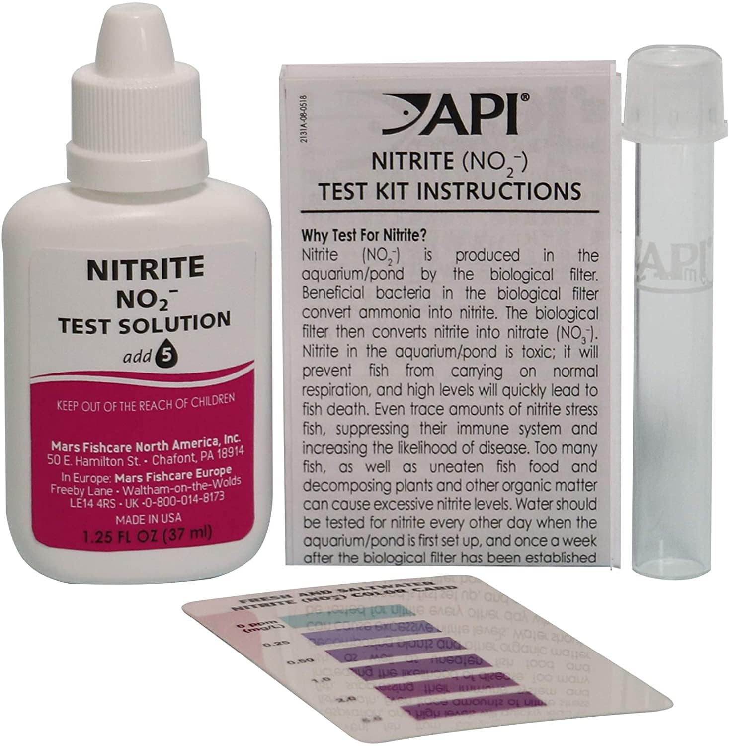 API Nitrite NO2 Test Kit Helps Prevent Fish Loss in Freshwater and Saltwater Aquariums Aquariums For Beginners