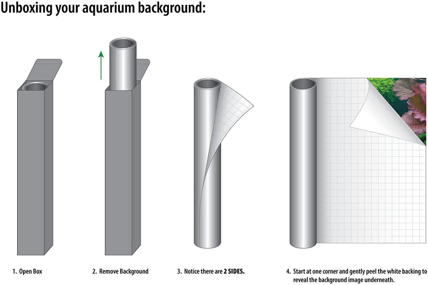 Aquatic Creations Classic Black Static Cling Background Aquariums For Beginners