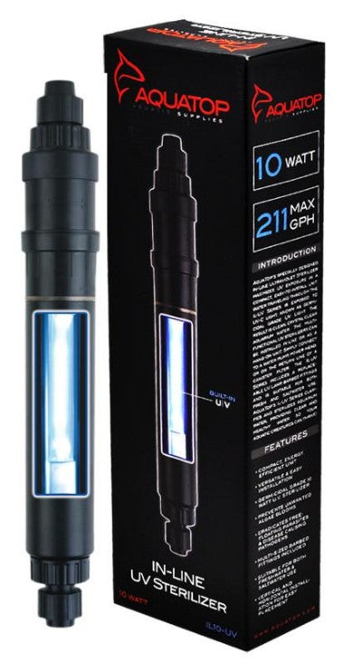 Aquatop In-Line UV Sterilizer for Aquariums 10 Watt Aquariums For Beginners