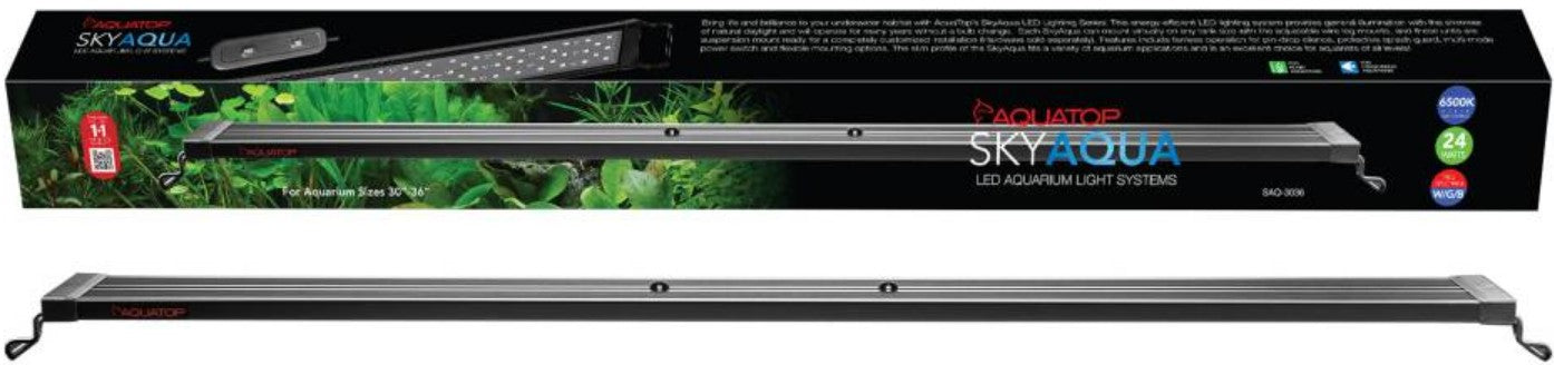 Aquatop SkyAqua LED Aquarium Light Fixture 6500K with 3 Position Toggle Switch Aquariums For Beginners