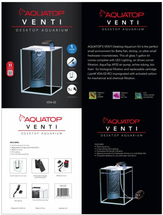 Aquatop Venti Desktop Aquarium Complete Kit Aquariums For Beginners