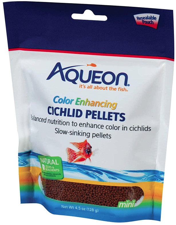 Aqueon Color Enhancing Cichlid Food Mini Pellets Aquariums For Beginners