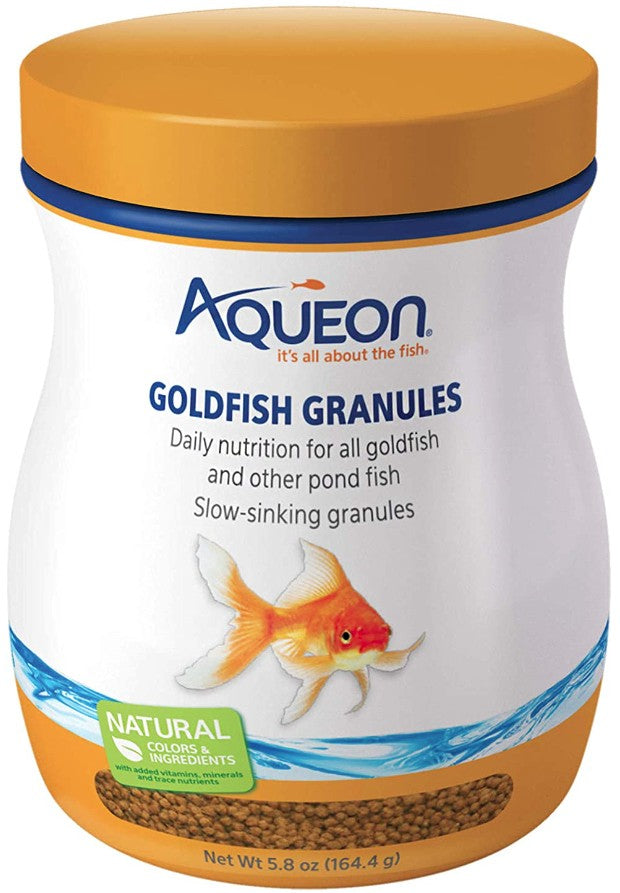 Aqueon Goldfish Granules Slow Sinking Fish Food Daily Nutrition for All Goldfish and Other Pond Fish Aquariums For Beginners