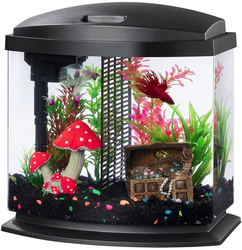 Aqueon LED BettaBow 2.5 SmartClean Aquarium Kit Black Aquariums For Beginners