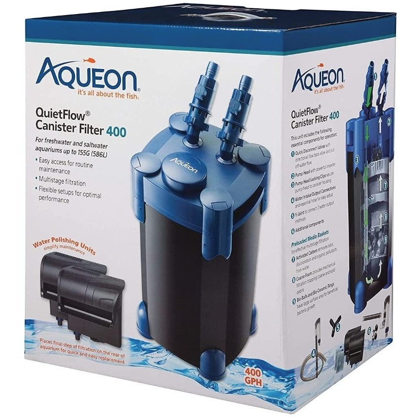 Aqueon QuietFlow Canister Filter for Freshwater and Saltwater Aquariums Aquariums For Beginners