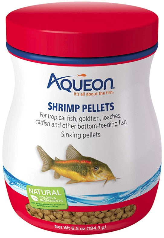 Aqueon Shrimp Pellets Fish Food Sinking Pellets for Tropical Fish and Bottom Feeders Aquariums For Beginners