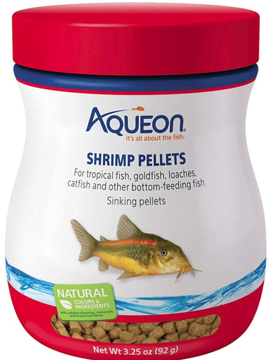 Aqueon Shrimp Pellets Fish Food Sinking Pellets for Tropical Fish and Bottom Feeders Aquariums For Beginners