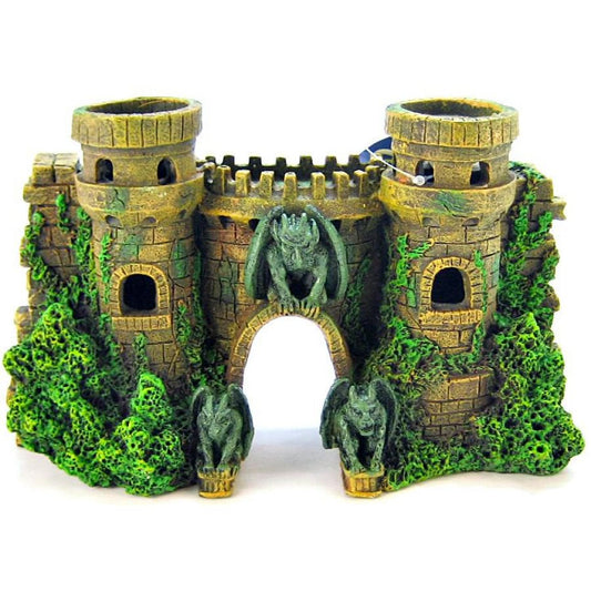 Blue Ribbon Castle Fortress with Gargoyles Aquarium Ornament Aquariums For Beginners