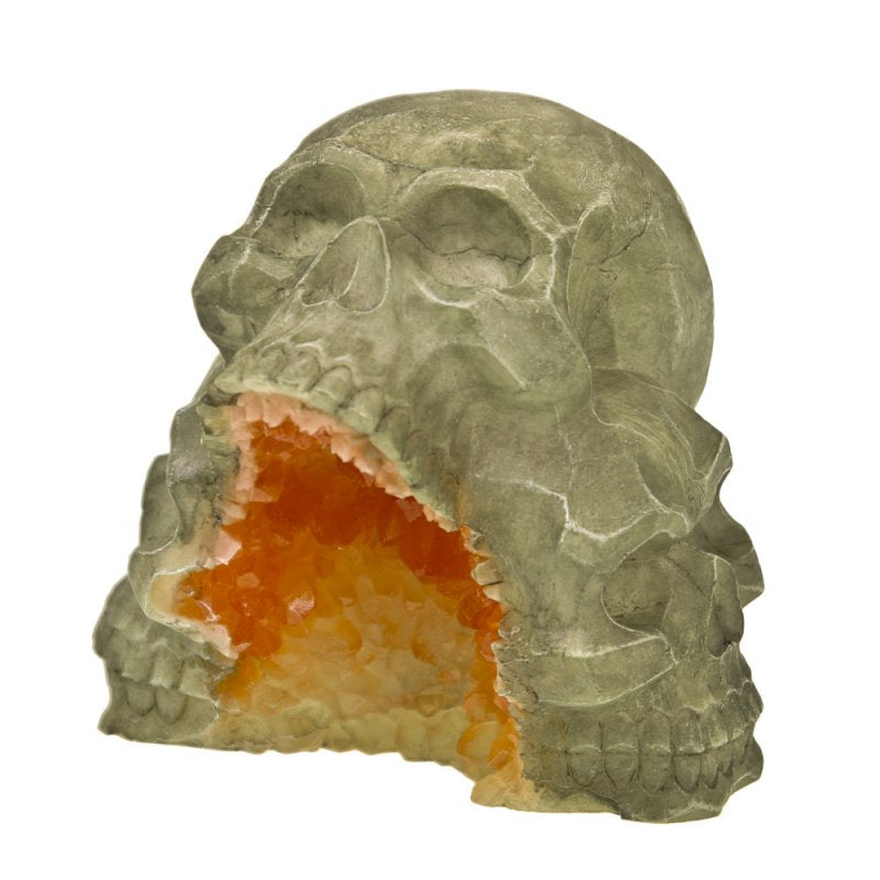 Blue Ribbon Exotic Environments Skull Mountain Geode Stone Aquarium Ornament Aquariums For Beginners