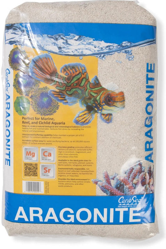 CaribSea Aragonite Special Grade Reef Sand Substrate Perfect for Marine, Reef, and Cichlid Aquaria Aquariums For Beginners