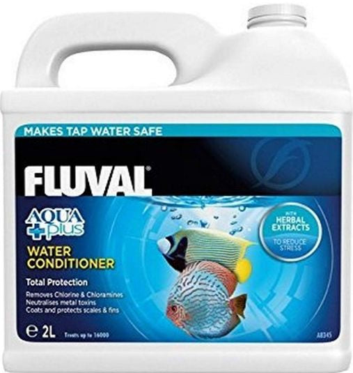 Fluval Aqua Plus Tap Water Conditioner with Herbal Extracts to Reduce Stress for Aquariums Aquariums For Beginners