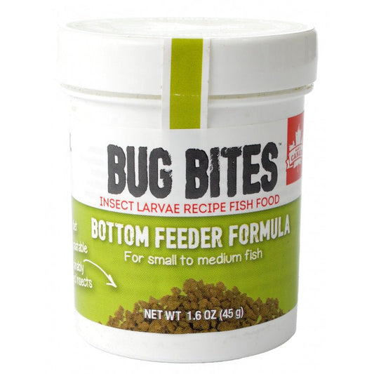 Fluval Bug Bites Bottom Feeder Formula Granules for Small-Medium Fish Aquariums For Beginners