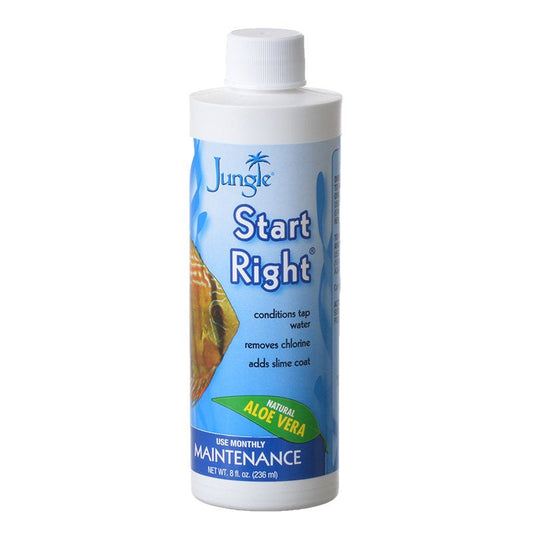 Jungle Labs Start Right Conditions Tap Water, Removes Chlorine, Adds Slime Coat for Aquariums Aquariums For Beginners