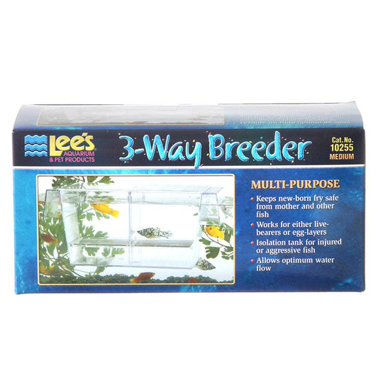 Lees 3-Way Breeder Tank for Live-Bearer or Egg-Layer Aquarium Fish Aquariums For Beginners