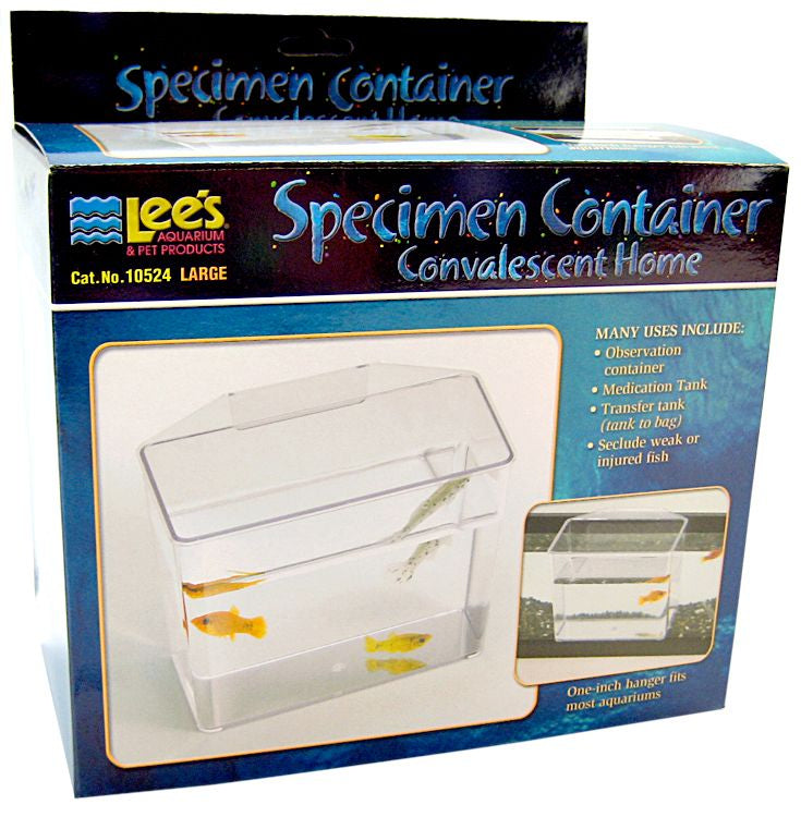 Lees Specimen Container Convalescent Home for Weak or Injured Fish Aquariums For Beginners