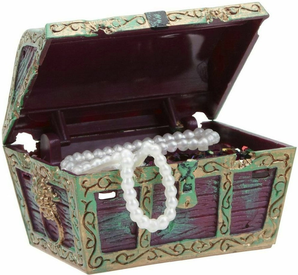 Penn Plax Action-Air Mini Treasure Chest Aerating Aquarium Ornament Aquariums For Beginners