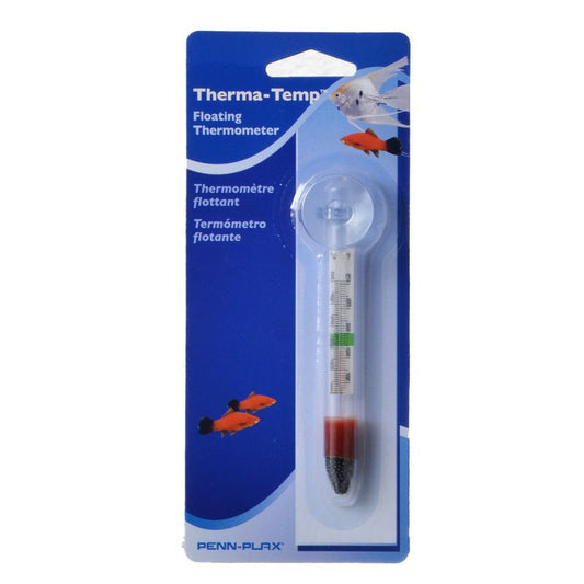 Penn Plax Therma-Temp Floating Thermometer with Suction Cup Aquariums For Beginners