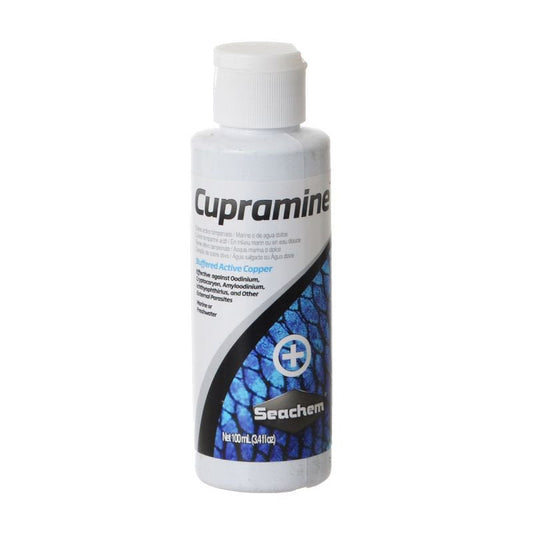 Seachem Cupramine Buffered Active Copper Effective Against External Parasites in Aquariums Aquariums For Beginners