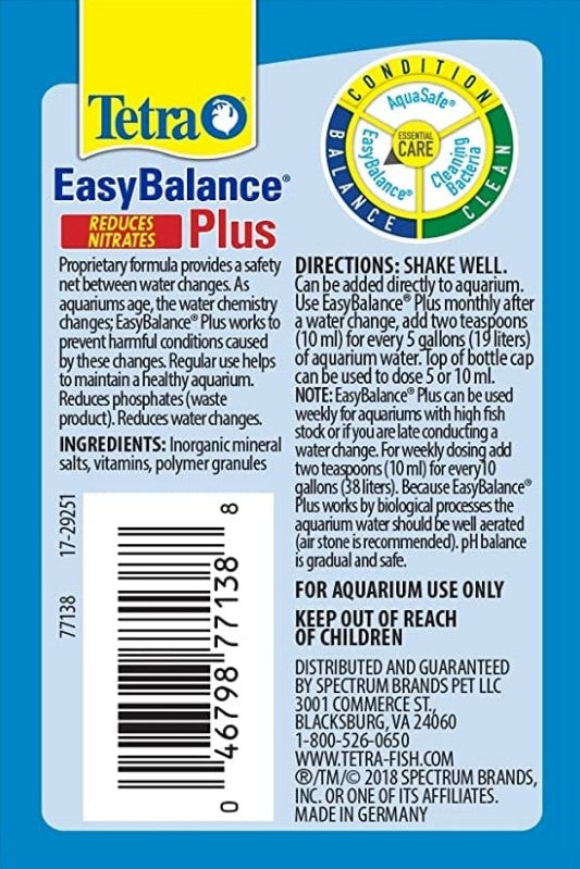 Tetra Easy Balance Plus Reduces Nitrates with Nitraban for Aquariums Aquariums For Beginners