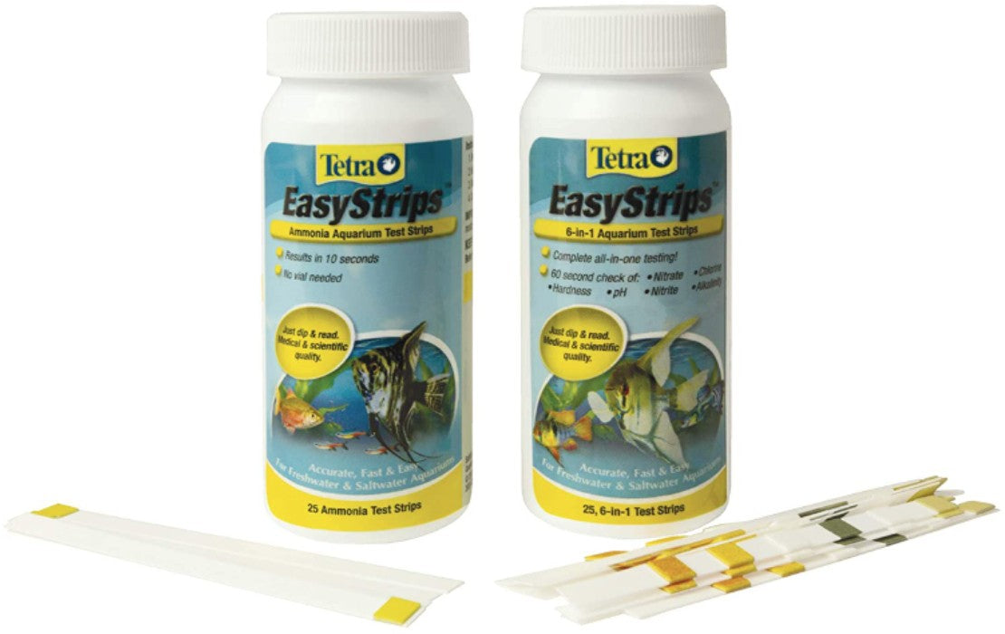 Tetra EasyStrips Aquarium Tests Ammonia and 6-in-1 Strips Aquariums For Beginners