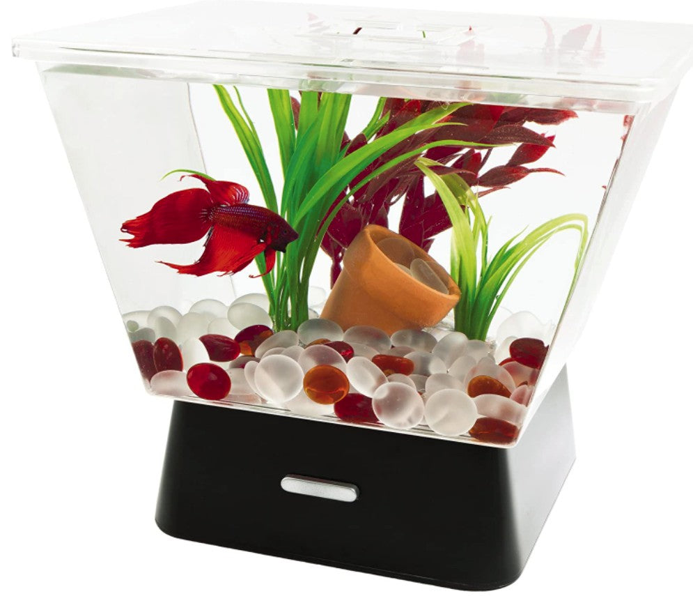 Tetra LED Betta Tank with Base Lighting 1 Gallon Aquariums For Beginners