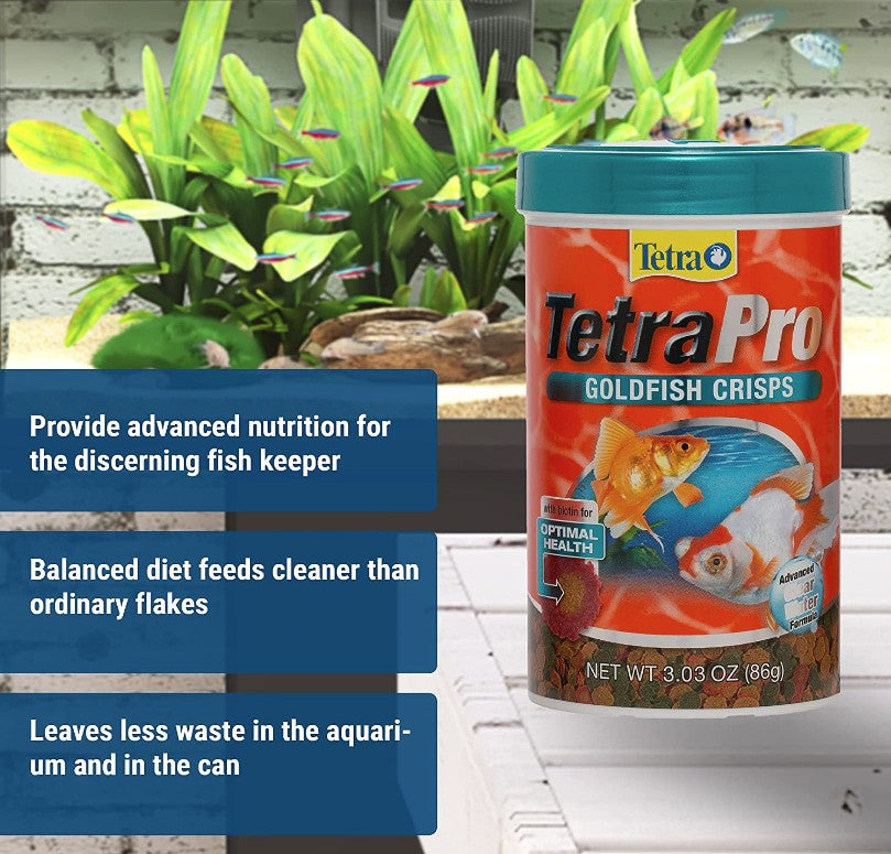 Tetra Pro Goldfish Crisps Fish Food for Optimal Health Aquariums For Beginners