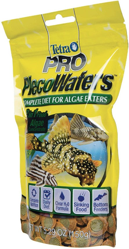 Tetra Pro PlecoWafers Complete Diet for Algae Eater Fish Food Aquariums For Beginners