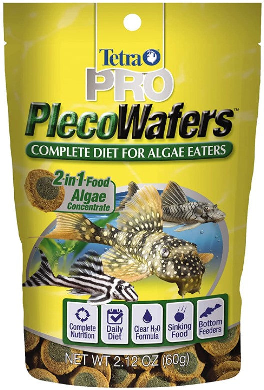 Tetra Pro PlecoWafers Complete Diet for Algae Eater Fish Food Aquariums For Beginners