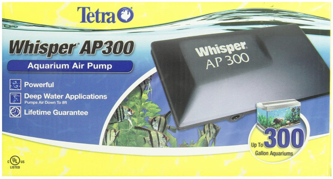 Tetra Whisper AP Deep Water Aquarium Air Pump AP300 Aquariums For Beginners