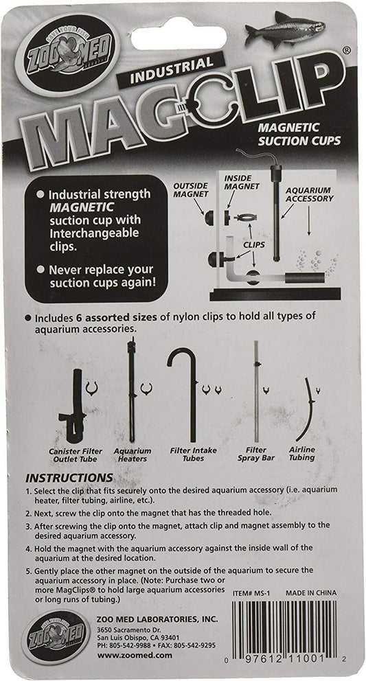 Zoo Med Industrial Magclip Magnetic Suction Cup Kit Aquariums For Beginners