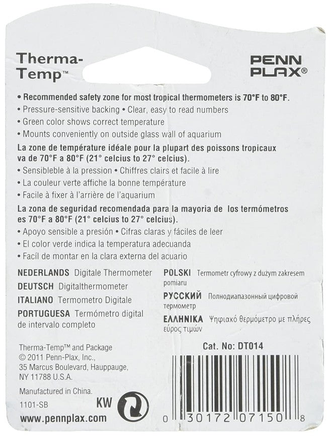 Penn Plax Digital Thermometer Small Strip 2